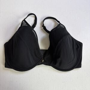 ThirdLove 24 / 7 Classic Contour GEO Plunge Bra 34G lace Underwire black 34DDDD